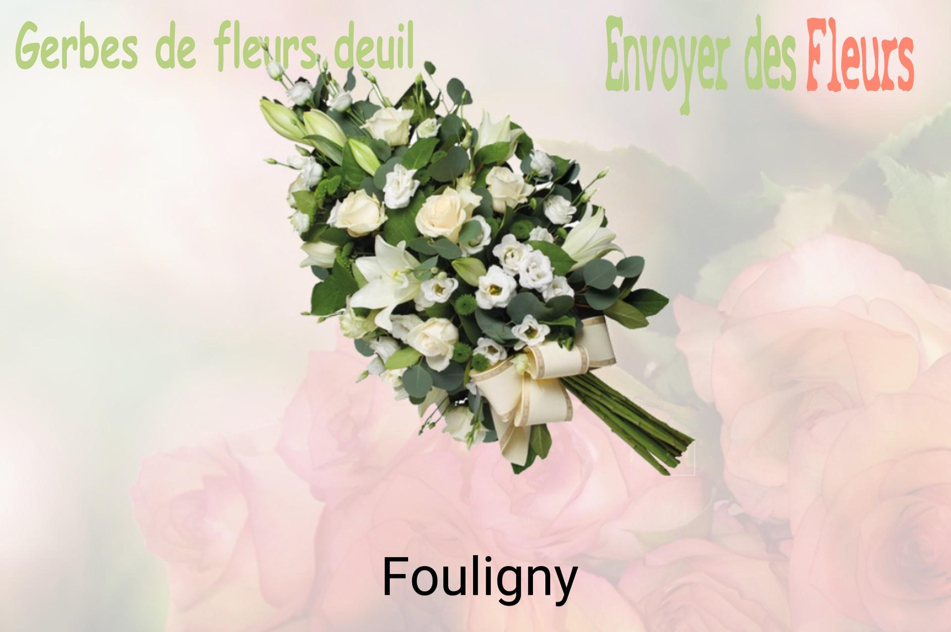 Gerbe de fleurs de deuil livrée à Fouligny